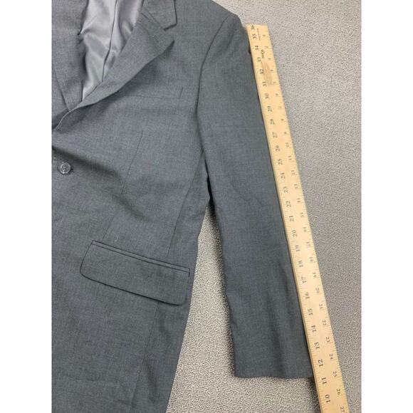 Saddlebred Blazer Men 40R Gray Motion Stretch 2 Button Lined Suit Jacket Poly - Picture 7 of 9